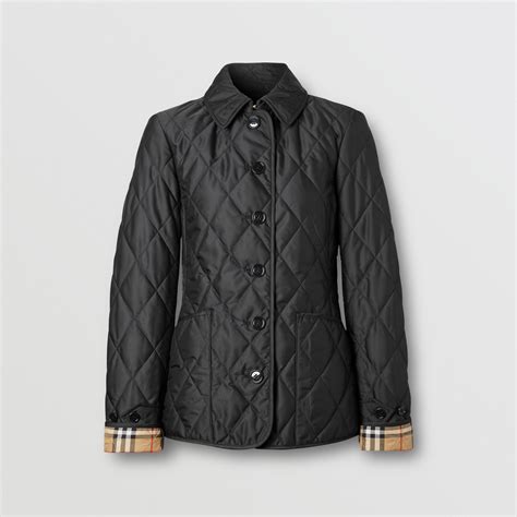 burberry diamond quilted thermoregulated field jacket|Burberry nova check quilted jacket.